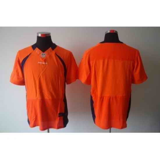 Nike Denver Broncos Blank Orange Elite NFL Jersey